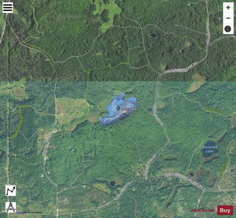 Hoist Lake depth contour Map - i-Boating App - Satellite