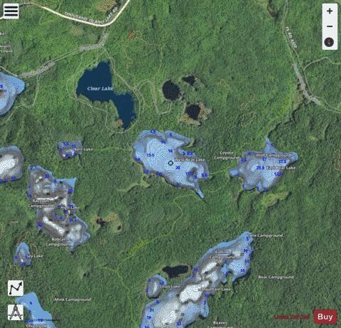 West Bear Lake depth contour Map - i-Boating App - Satellite