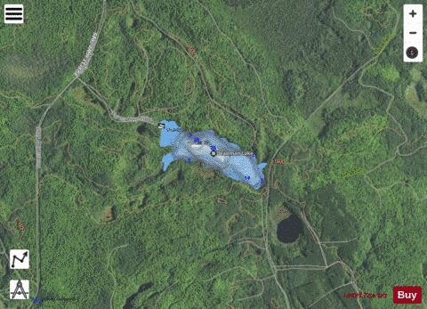 Deadman Lake depth contour Map - i-Boating App - Satellite