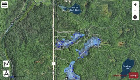 Beaver Station Lake depth contour Map - i-Boating App - Satellite