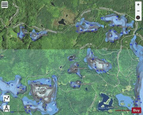 Little Mosquito Lake depth contour Map - i-Boating App - Satellite