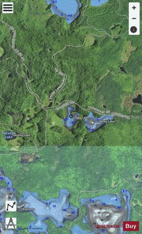 Foggy Lake depth contour Map - i-Boating App - Satellite