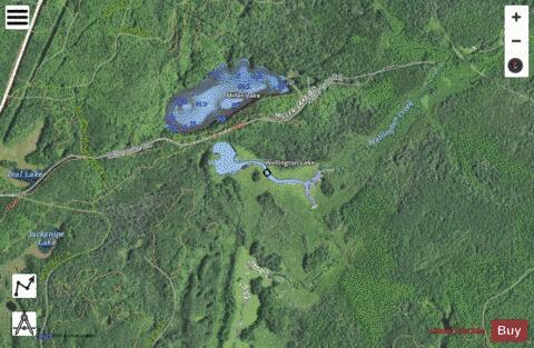 Wellington Lake depth contour Map - i-Boating App - Satellite