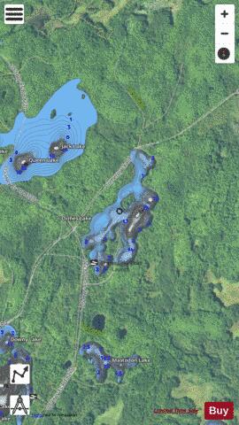 Ormes Lake depth contour Map - i-Boating App - Satellite