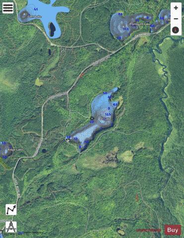 Eel Lake depth contour Map - i-Boating App - Satellite