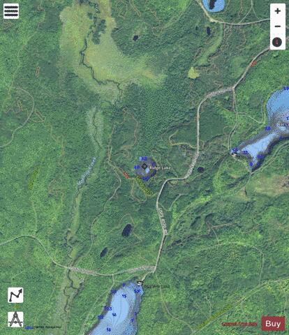 Ridge Lake depth contour Map - i-Boating App - Satellite