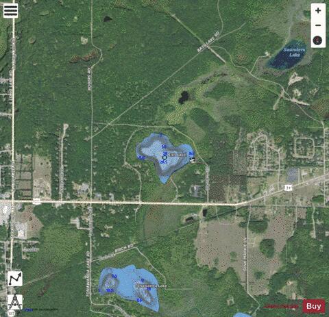 Ellis Lake depth contour Map - i-Boating App - Satellite