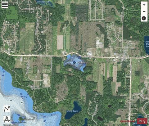 Coffield Lake depth contour Map - i-Boating App - Satellite