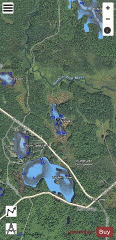 Als Lake depth contour Map - i-Boating App - Satellite