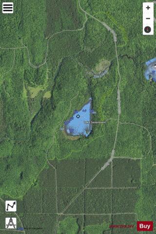 Seventeen, Lake depth contour Map - i-Boating App - Satellite