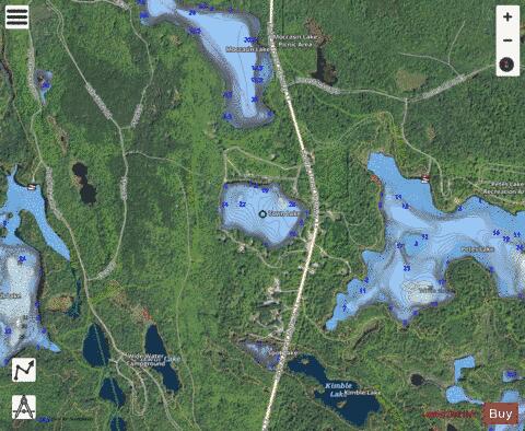Town Lake depth contour Map - i-Boating App - Satellite