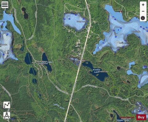 Spot Lake depth contour Map - i-Boating App - Satellite