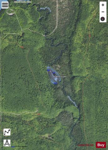 Miners Lake depth contour Map - i-Boating App - Satellite