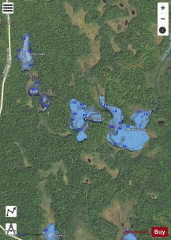 Bearfoot Lake depth contour Map - i-Boating App - Satellite