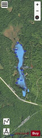 Deadman Lake depth contour Map - i-Boating App - Satellite