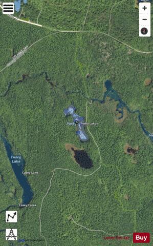 Porky Lake (North) depth contour Map - i-Boating App - Satellite
