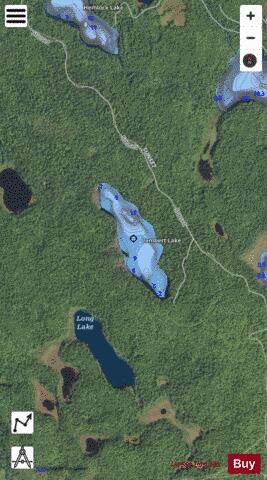 Lambert Lake depth contour Map - i-Boating App - Satellite