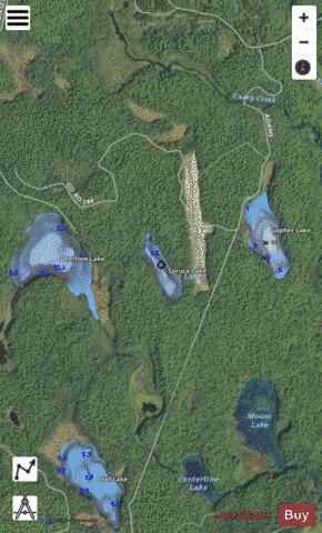 Spruce Lake depth contour Map - i-Boating App - Satellite