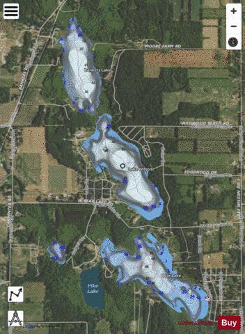 Wilson, Lake depth contour Map - i-Boating App - Satellite