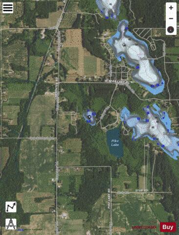 Broom Lake depth contour Map - i-Boating App - Satellite