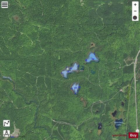 Toivola Lake (West) depth contour Map - i-Boating App - Satellite