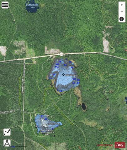 Sixmile Lake depth contour Map - i-Boating App - Satellite