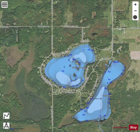 West Londo Lake depth contour Map - i-Boating App - Satellite