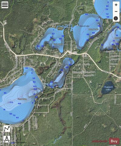 Floyd Lake depth contour Map - i-Boating App - Satellite