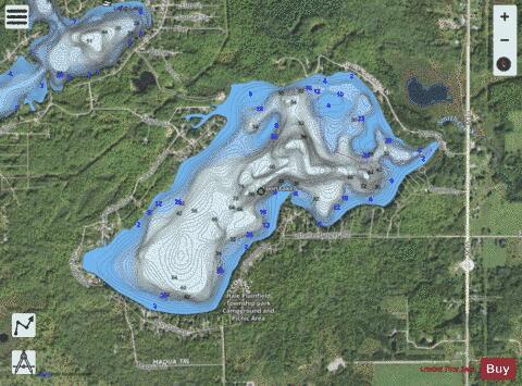 Loon Lake depth contour Map - i-Boating App - Satellite