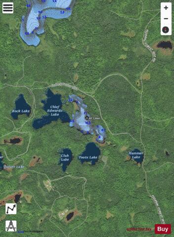 Violet Lake depth contour Map - i-Boating App - Satellite