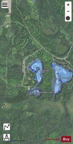 Nesbit Lake depth contour Map - i-Boating App - Satellite