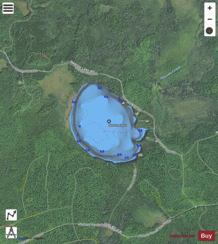 Marten Lake depth contour Map - i-Boating App - Satellite