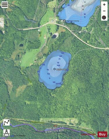 Minnie Lake depth contour Map - i-Boating App - Satellite
