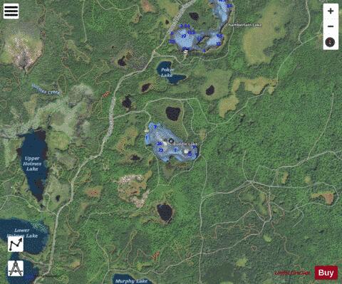 Buddle Lake depth contour Map - i-Boating App - Satellite