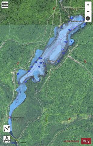 Brule Lake depth contour Map - i-Boating App - Satellite