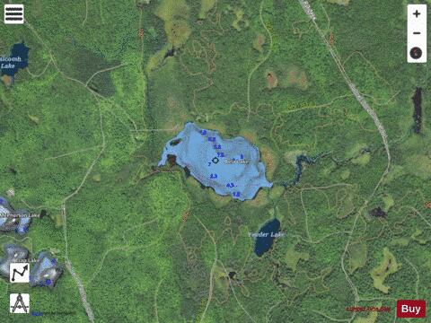 Bela Lake depth contour Map - i-Boating App - Satellite