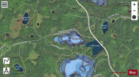 Harding Lake depth contour Map - i-Boating App - Satellite