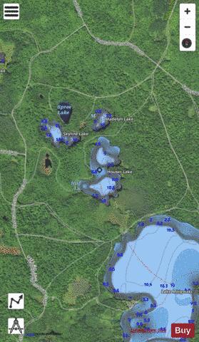 Houser Lake depth contour Map - i-Boating App - Satellite