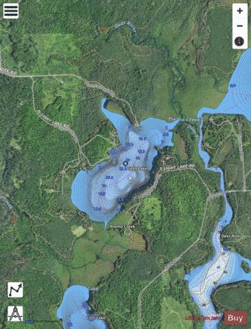 Light Lake depth contour Map - i-Boating App - Satellite