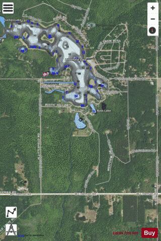 Outlet Lake depth contour Map - i-Boating App - Satellite
