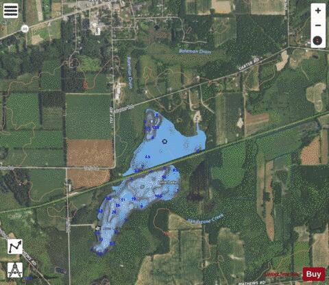 Lime Lake (North) depth contour Map - i-Boating App - Satellite