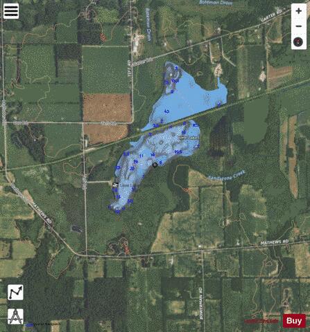 Lime Lake (South) depth contour Map - i-Boating App - Satellite