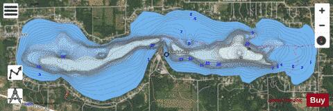 Clark Lake depth contour Map - i-Boating App - Satellite