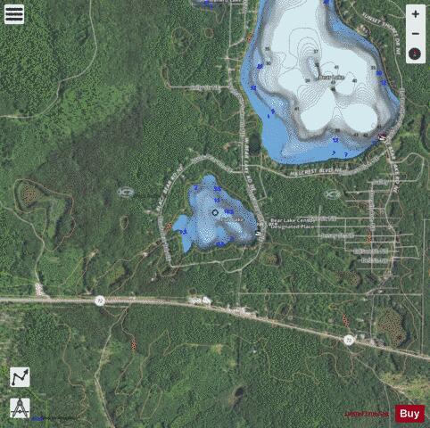 Cub Lake depth contour Map - i-Boating App - Satellite
