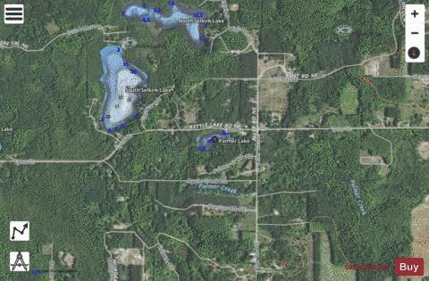 Palmer Lake depth contour Map - i-Boating App - Satellite