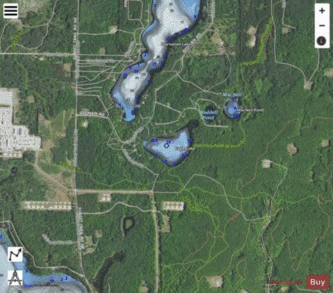 Eagle Lake depth contour Map - i-Boating App - Satellite