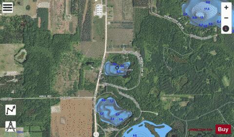 Price Lake depth contour Map - i-Boating App - Satellite