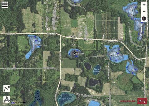 Hull Lake depth contour Map - i-Boating App - Satellite