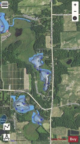 Tek-E-Nink Lake depth contour Map - i-Boating App - Satellite