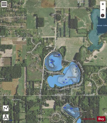Little Myers Lake depth contour Map - i-Boating App - Satellite